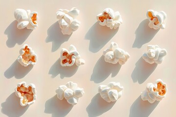 A realistic popcorn bucket filled to the top, showcasing the warm, buttery texture of this tasty treat, suitable for entertainment themes, comic book illustration style
