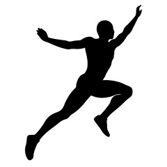 silhouette of a man jumping