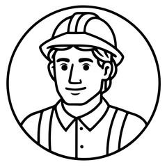 construction worker with helmet