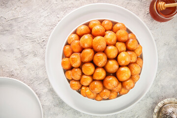 Arabic Cuisine; Middle Eastern traditional dessert 