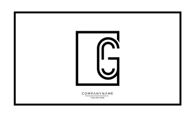 G, GG Alphabet letters logo monogram vector icon