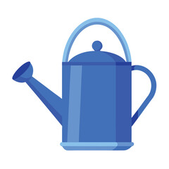 Fototapeta premium Blue Watering Can Vector Illustration - Cartoon, Clipart & Line Art Design.eps