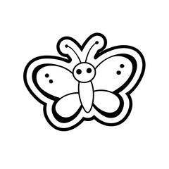 vector illustration of a cartoon Butterfly