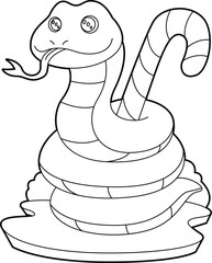 Snake Candy cane Animal Vector Graphic Art Illustration