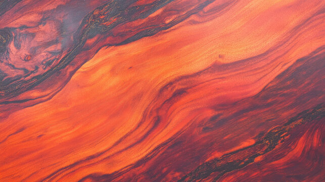 Vibrant cocobolo wood texture with orange and black striations for design projects