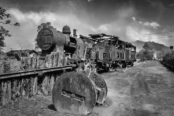old abandoned train
