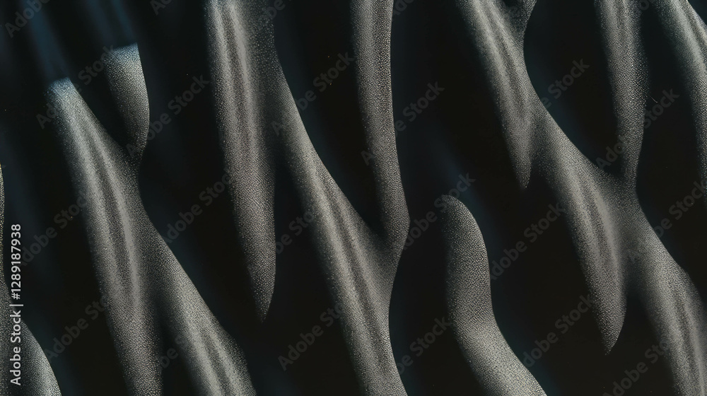 Poster abstract wavy ribbed grey paper texture with dramatic lighting for background design