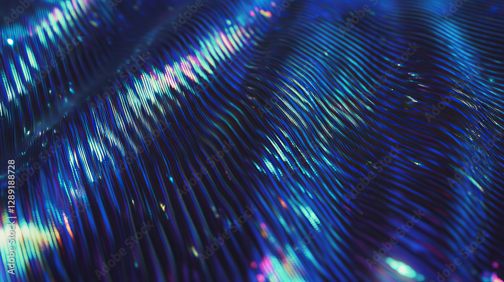 Aufkleber neon deep electric ribbed texture with vibrant diagonal patterns for futuristic design