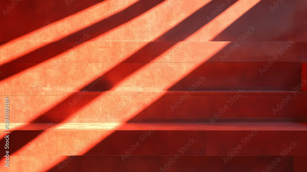 Poster abstract formica texture with coarse horizontal lines and sunlit shadows