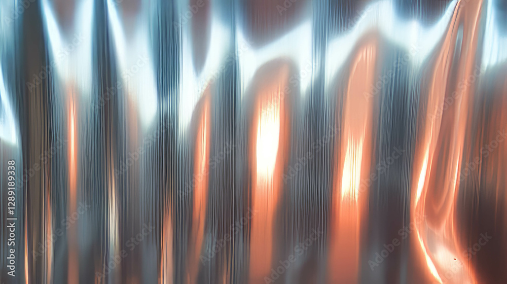 Poster Abstract formica surface with fine vertical lines and gradient light reflection