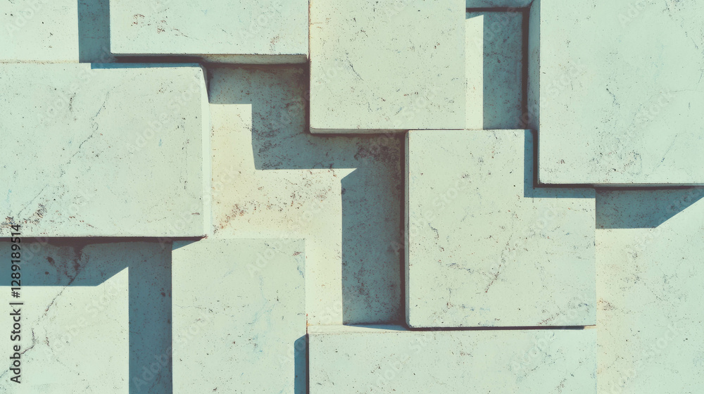 Aufkleber Interconnected square pattern texture on formica surface design