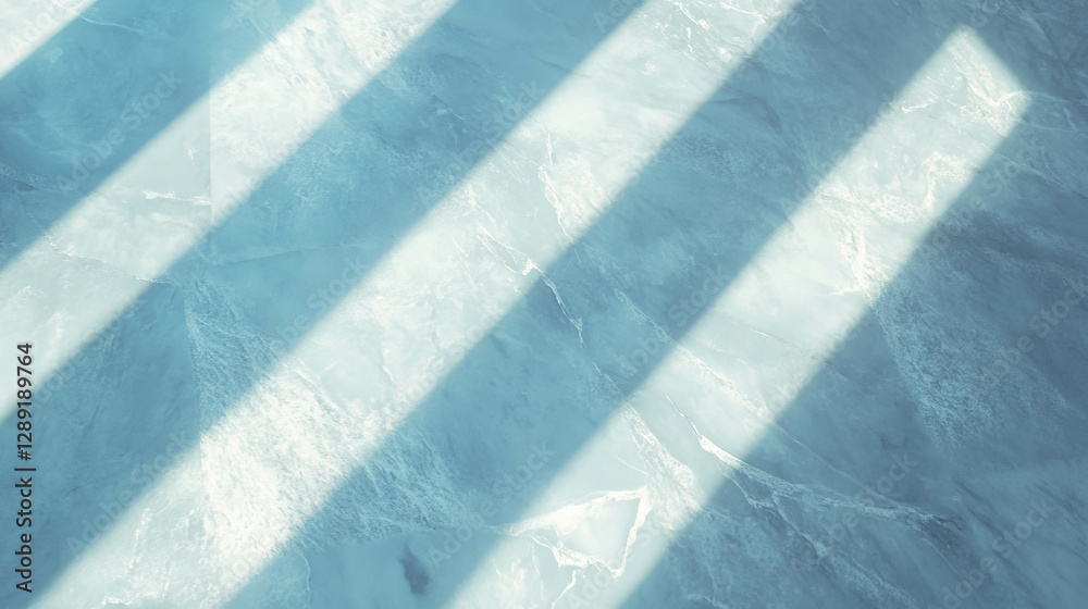 Poster abstract light and shadow on blue textured surface for modern design