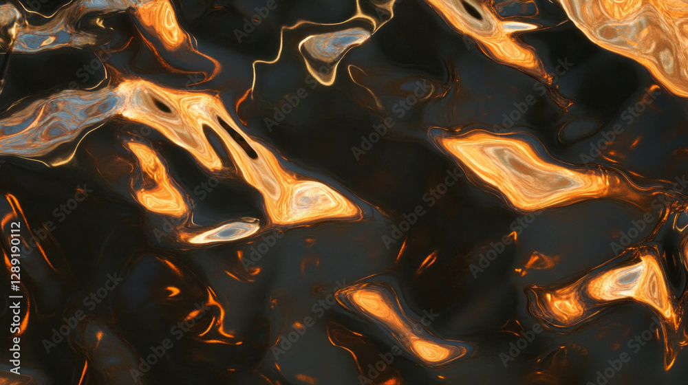 Poster abstract texture of hammered bronze with irregular dents for artistic backgrounds