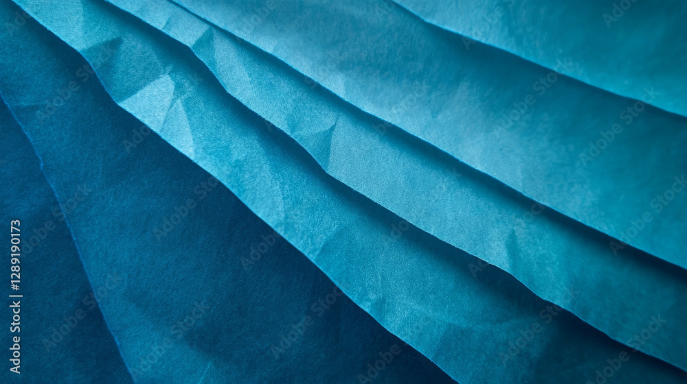 Poster horizontal ribbed blue paper texture for artistic design and background use