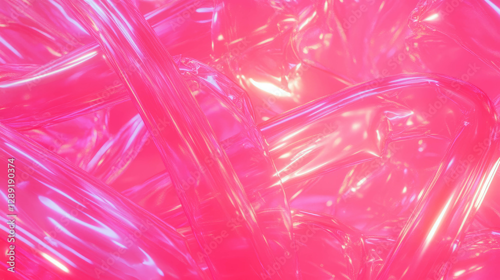 Poster neon pink ribbed texture with intersecting lines for modern design