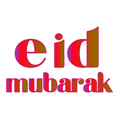 eid Mubarak typography design