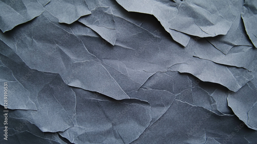 Poster Irregular intersecting ribbed grey paper texture for design and background use