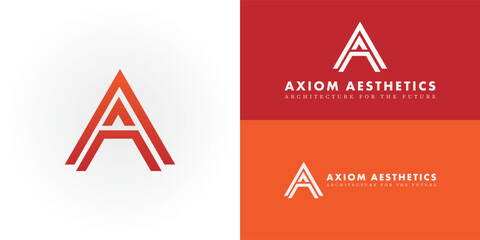 The dynamic logo design creatively integrates the initials AA into a stylized, geometric A form, creating a symbol that evokes a sense of contemporary architectural design and structural integrity.