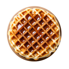 Isolated Waffle with Syrup