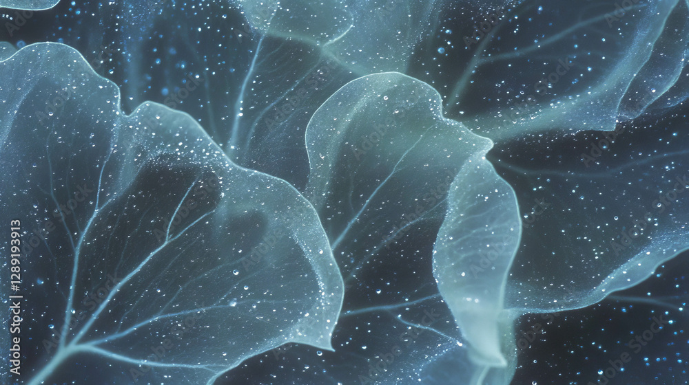 Poster delicate macro close-up of flower petal texture featuring ethereal patterns for nature-inspired desi