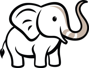 Fototapeta premium Smiling Elephant icon logo mascot