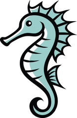 Obraz premium Seahorse icon logo mascot