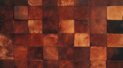 Textured mango wood with end grain pattern for natural design and decoration