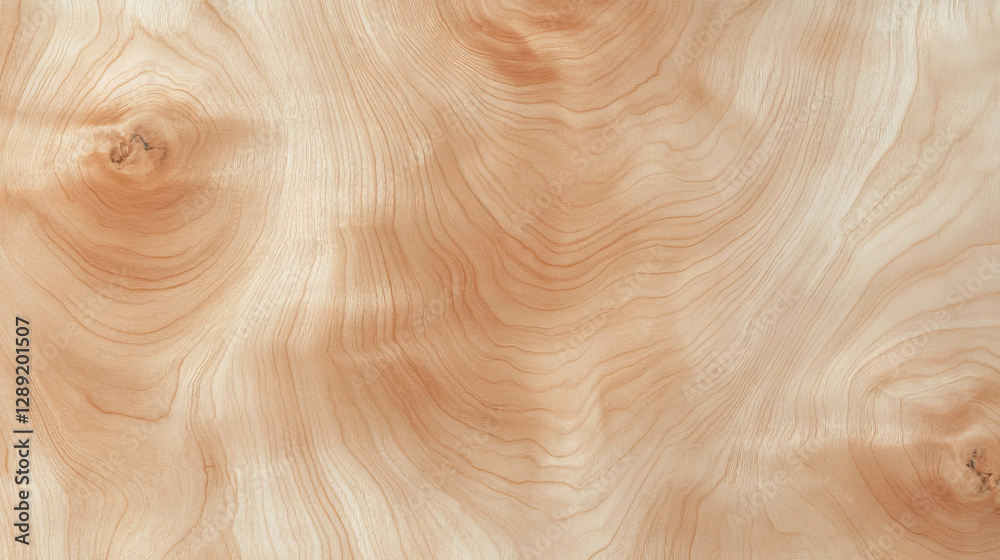 Poster Natural maple wood texture featuring unique end grain patterns for design and crafting