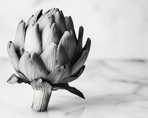 Fresh Artichoke Display on Crisp White Surface for Culinary Inspiration