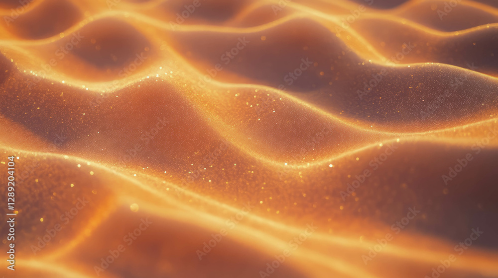 Poster Abstract golden waves texture with smooth mdf and plastic surface design