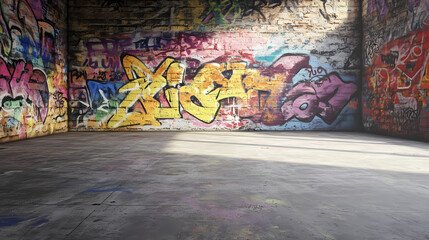 Naklejka premium graffiti wall colors