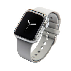 Apple Watch Series 3 with Aluminum Case and Silicone Band Isolated on Transparent Background
