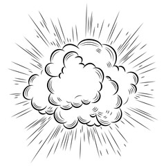 Comic boom effect. Cartoon. Bang and pow splashes. Hand drawn sketch doodle action effect.