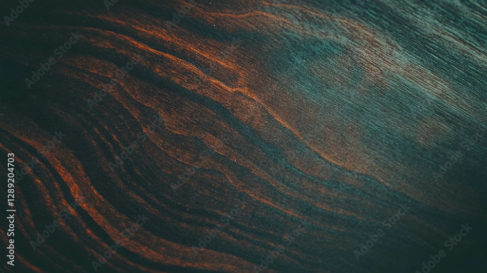 Poster Dark stained mdf texture with deep shadows for design backgrounds