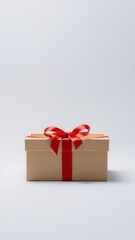 Fototapeta premium Open Gift Box With Red Ribbon