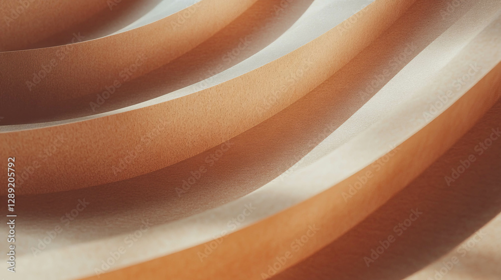 Poster texture of smooth mdf layers with modern geometric wave pattern design for interior decoration