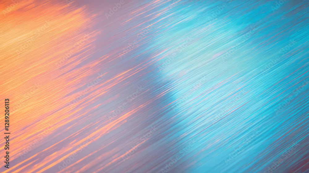 Poster abstract brushed metal texture with subtle lines in vibrant gradient hues
