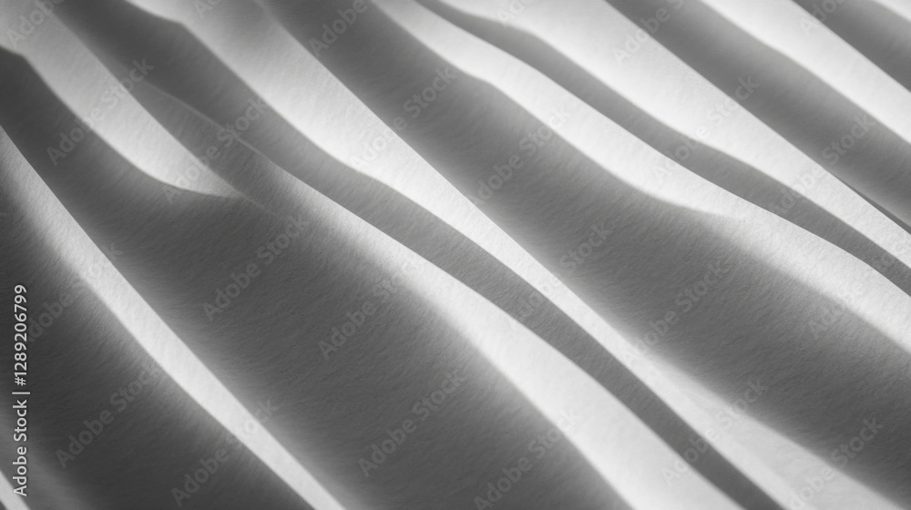 Poster Grey ribbed paper texture with subtle light and shadows for background design