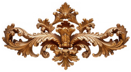 Golden decorative element, cut out
