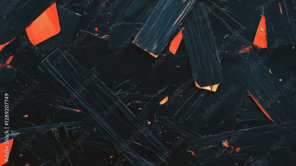 Fototapete Abstract texture of osb with cracks and splinters in dark tones for modern design and backgrounds