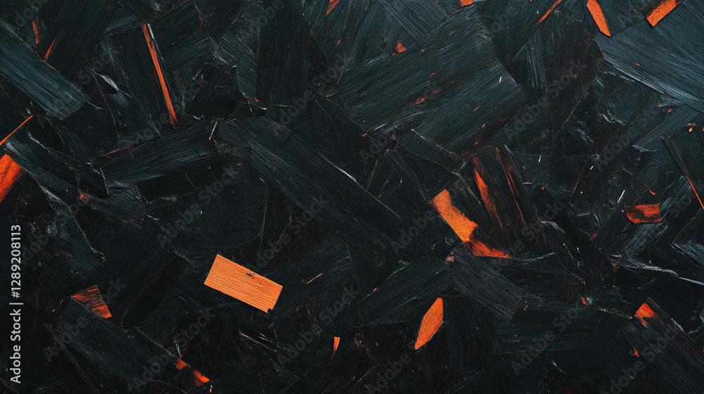 Poster dark textured osb surface with rough cut edges for industrial design background
