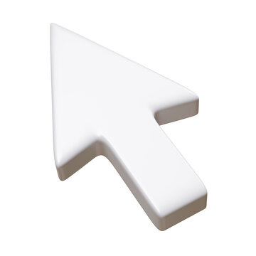 Mouse cursor arrow isolated on white, transparent. Computer click pointer icon
