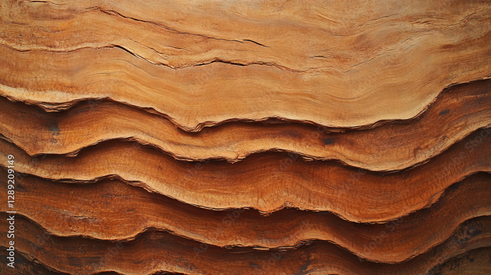 Poster natural layered wood texture with detail and depth for design and art projects