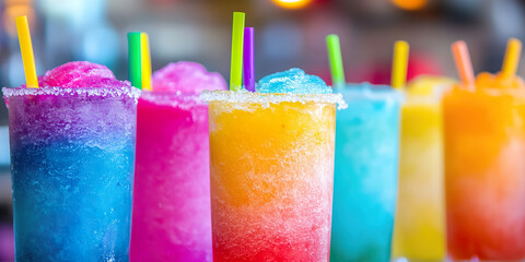 Vibrant Colorful Slushies
