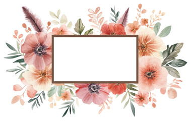 PNG Flowers illustration watercolor pastel.