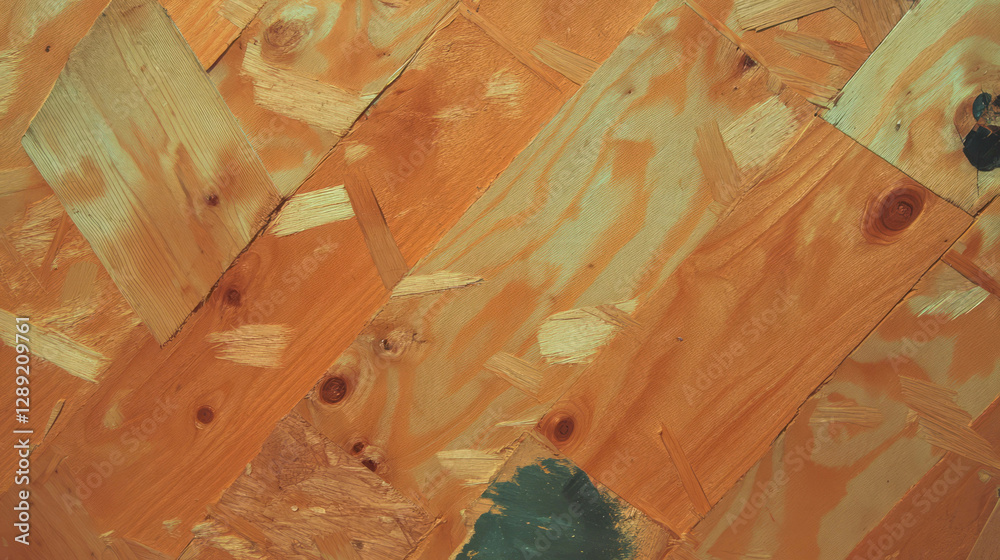 Poster Rustic osb wood texture with natural patterns and soft colors for background design