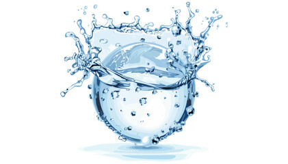 isolated water sphere liquid splash, vector splash ball on white background, transparent water splash sphere ball PNG, isolated water liquid ball, water splash effect ball