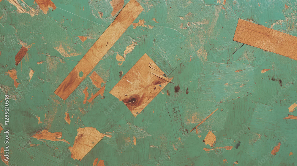 Poster Weathered osb texture with faded colors for rustic design