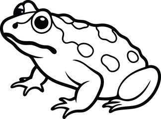Toad with warty skin silhouette illustration