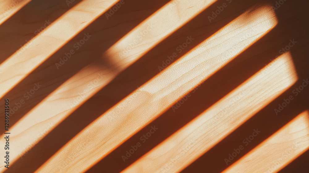 Poster abstract pattern of sunlit plywood texture with bold shadows for design